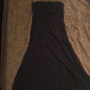 Black t-length dress